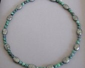 Monster of Rock Genuine Pyrite and Zoesite with Ruby Necklace
