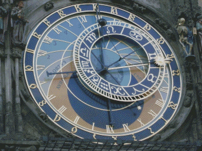 Cross Stitch Pattern: Prague Astro Clock
