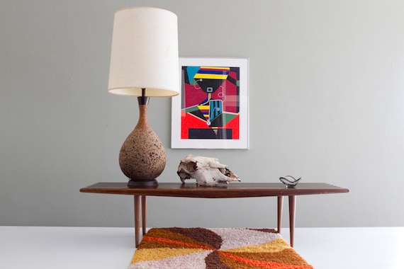 Vintage Mid-Century Slat Bench / Coffee Table Danish Modern Design