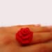 Beautiful Red Rose Ring . Red Flower Ring. Red Jewelry. Flower Jewelry. Adjustable Size
