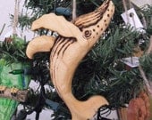 Holiday Ornament- Hand Carved- Collectables- Hump Back Whale- Christmas Decor