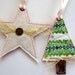 Christmas Gift Tags, Fabric Gift Tags, Rustic Ornaments