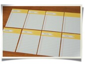 SALE Journaling Cards Days of the week - set 3 - Yellow -  Project Life - Scrapbooking