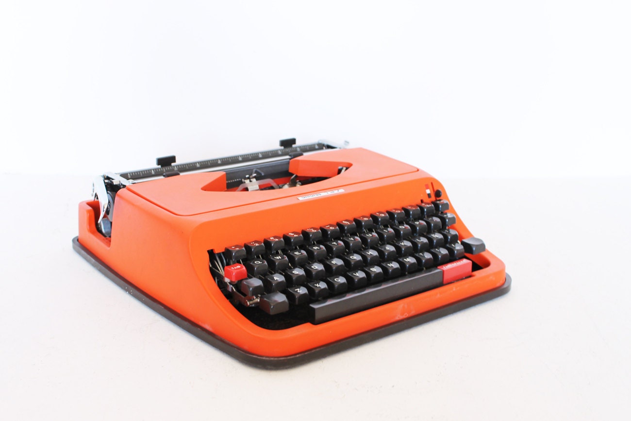 Vintage manual orange Antares Typewriter