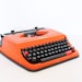 Vintage manual orange Antares Typewriter etsy black friday cyber monday