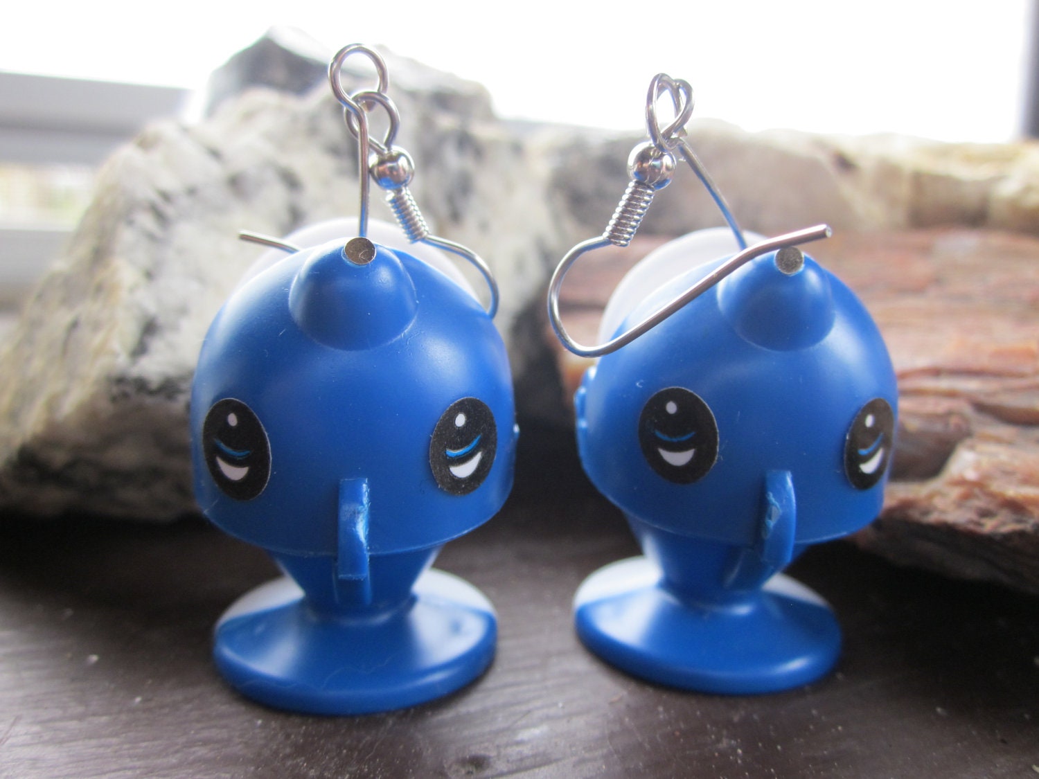 Blue Kinetic Let's Go Fishing Earrings