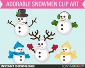 50% Off SALE Clip Art Christmas Snowmen Instant Download Il_170x135
