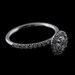 Micro Pave Cut Down Diamond Engagement Ring 18K White Gold Mounting