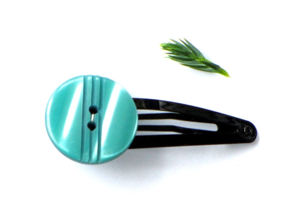 Teal Hair Snap Clip, Hair Accessory, Black, Blue, Back to School, Hair Jewelry