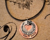 My Pit Bulls Have My Heart Personalized Handstamped Necklace