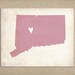 Connecticut Love State Customizable Art Print