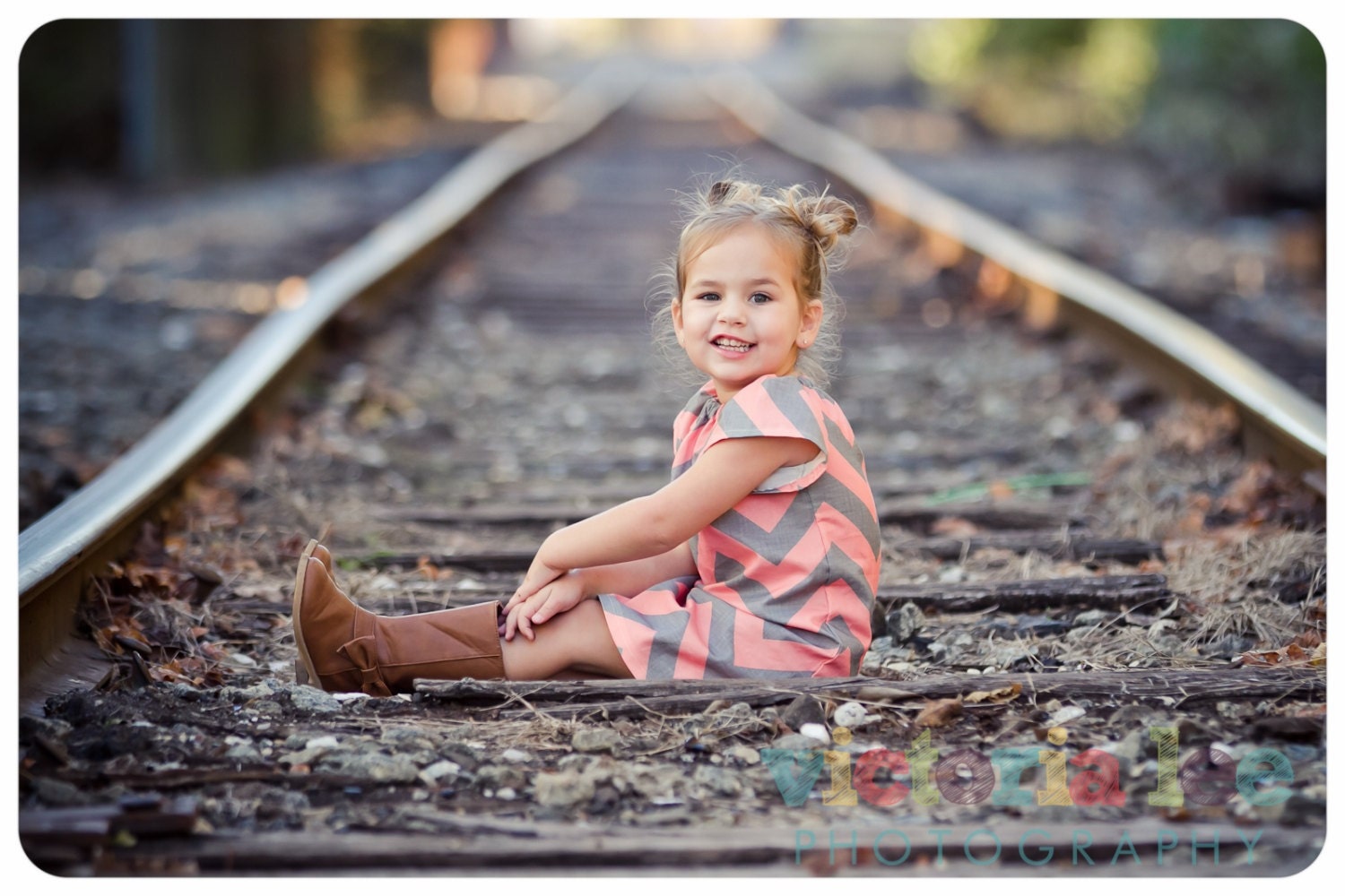 Coral and Gray Chevron Shift Dress // 6 months - 10 years