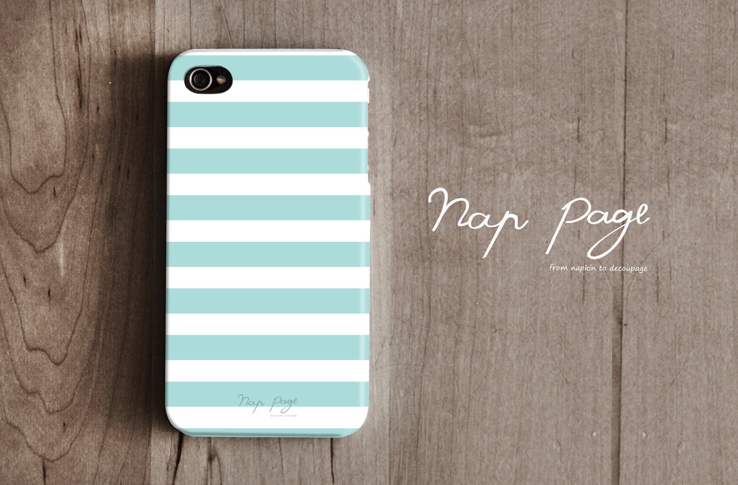 Apple iphone case for iphone iphone 3Gs iphone 4 iphone 4s iPhone 5 : Soft blue sea foam color line with white
