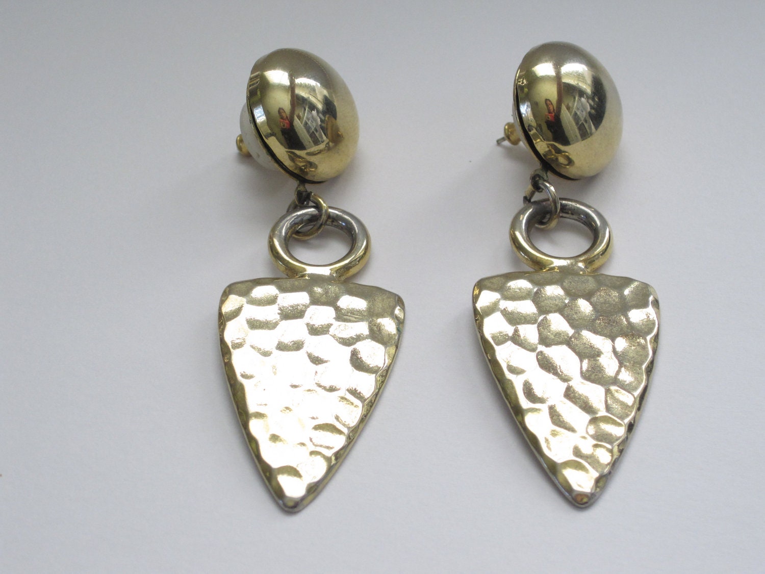 80's Vintage Gold Arrow Earrings for Pierced Ears