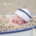 Baby Sailor Hat - Navy Hat Photo Prop - Newborn - Littlest Hero Collection