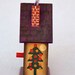 CHRISTMAS TREE BIRDHOUSE,  Rustic Hand Painted Design
