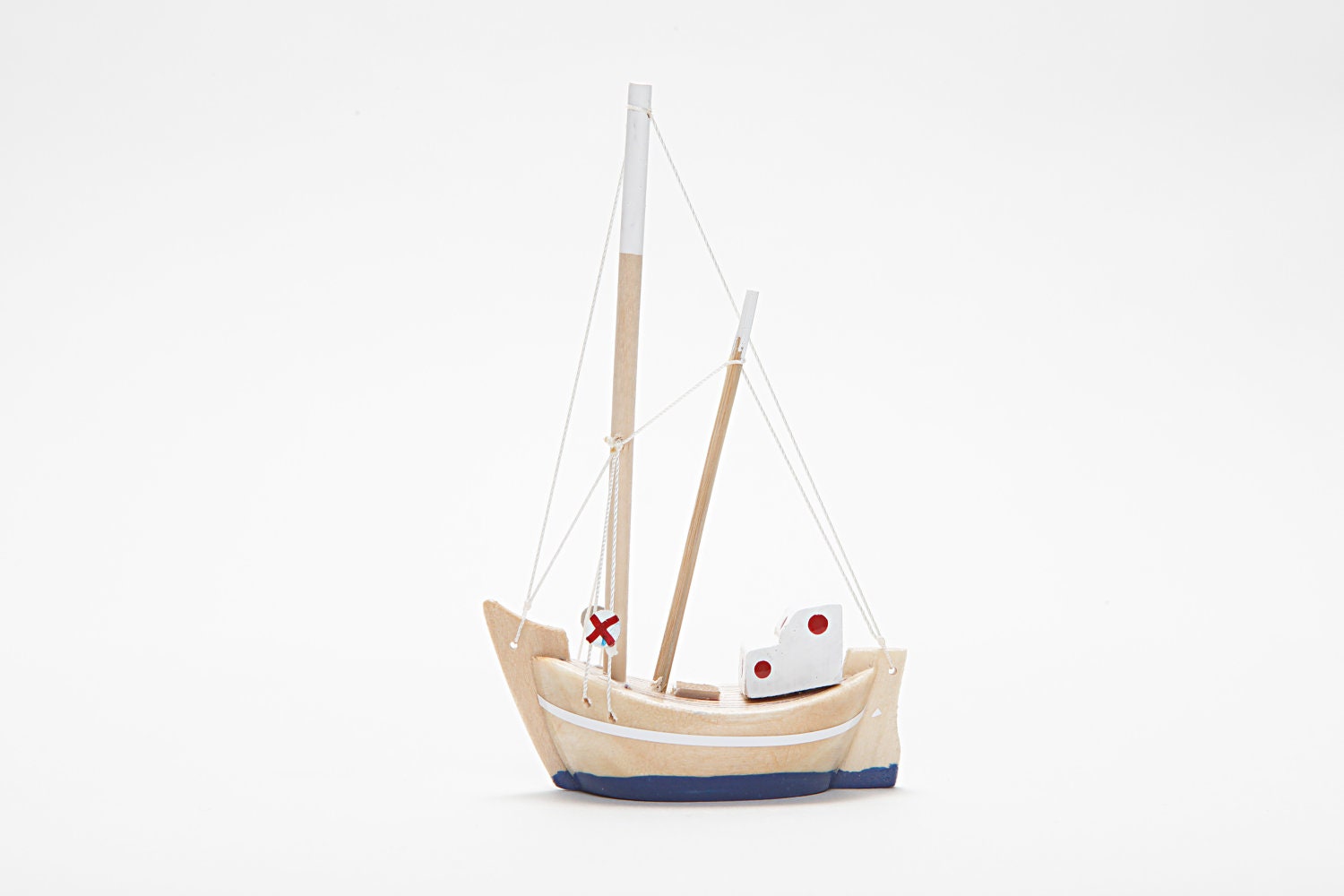 Wooden Boat - Fishing Boat - Trawler / Handmade - Hand Painted