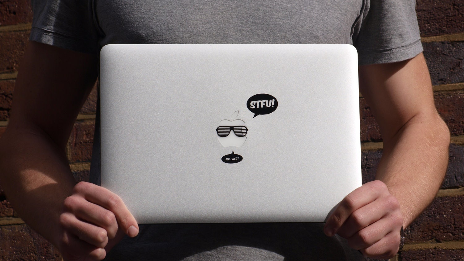 MacBook Decal - Mr. West and STFU