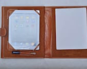 Item No:1015 Top-level genuine leather Multi-functional portfolio & case for iPad, tablet, laptop and notebook PC in Khaki