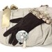 Wedding Rhinestone Vintage Glove Handbag with Shoe Clips in Metallic, Moss Green, Brown, Cream featuring purse by ZILLAS QUEEN