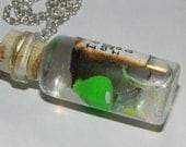 Dr. Seuss' Green Eggs and Ham in a Bottle Necklace