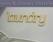 Wooden laundry Sign, Wall hanging, bed and breakfast, beach decor, wooden letters, home decor, Housewares, Wall Decor