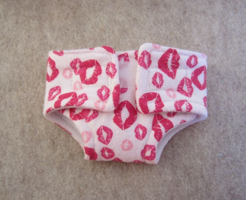 Baby Doll Diaper - Kisses - Size Small