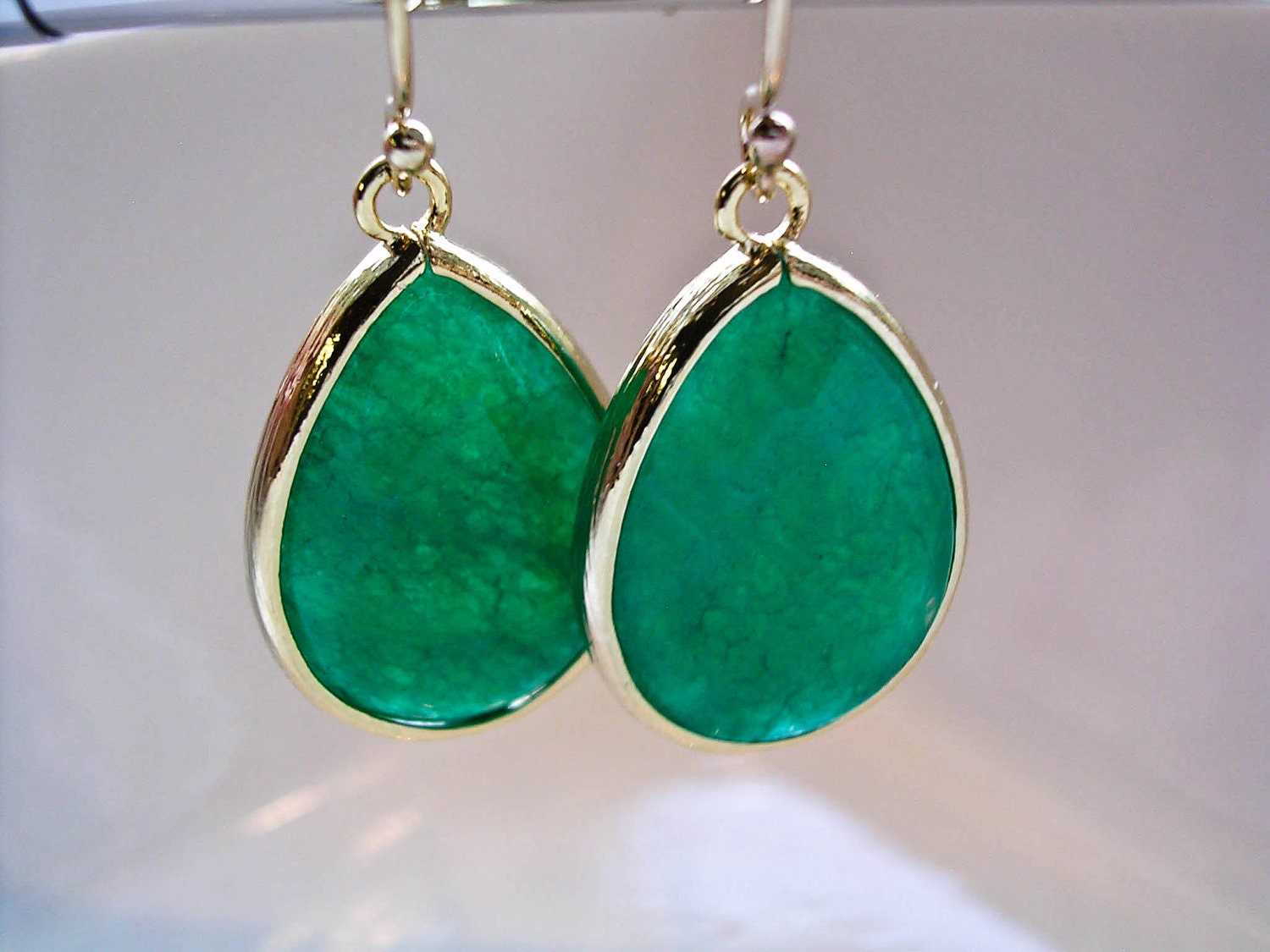 Push Present, Emerald Green Earrings, May Birthstone, Gift for Her