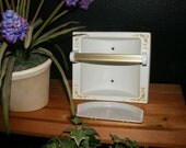 Bathroom Wall Soap Container Insert Vintage Gold White Home Decor