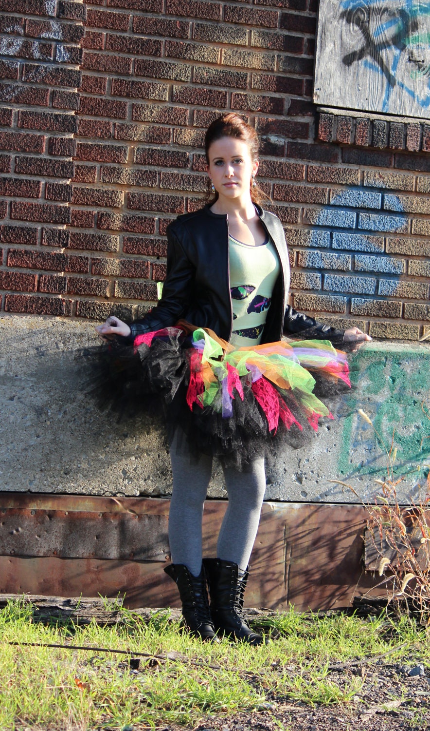 Teen Tutu - Adult Tutu - XS - SM - Rock Tutu - RAVE Tutu - Bachelorette Tutu