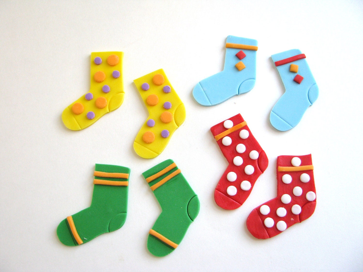 Crazy Socks Fondant Cake Decor Oreo Cookie Decor
