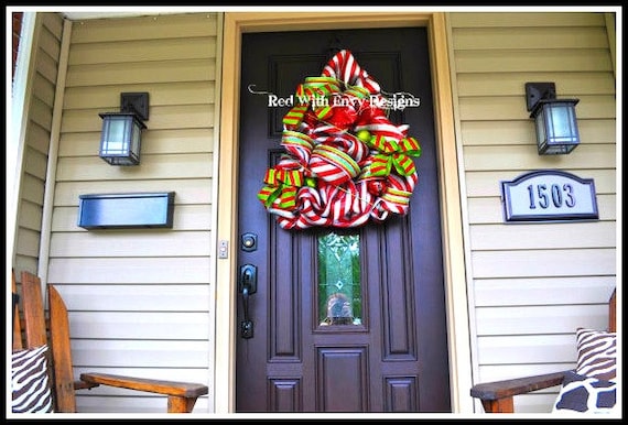 Large Christmas Tree Wreath, Christmas Tree, Christmas Tree Wreath, Wreath, Deco Mesh Wreath, Holiday Wreath, Decoration