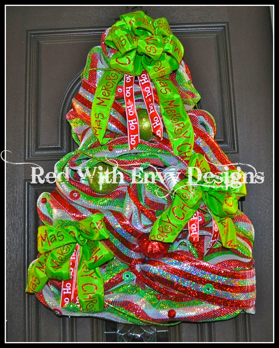 Large Christmas Tree Wreath, Christmas Tree, Christmas Tree Wreath, Wreath, Deco Mesh Wreath, Holiday Wreath, Decoration
