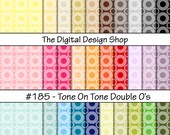 Tone On Tone Circles - Digital Scrapbook Paper For Personal & Commercial Use (Buy 2 get 1 free) Color Pack - Tone On Tone Double O's 185