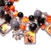 HAPPY HALLOWEEN Altered Art Charm Bracelet Handmade Beaded