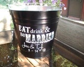 Custom Galvanized Backyard Wedding Bucket