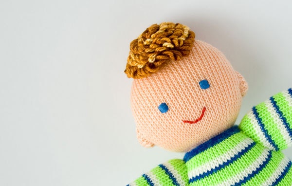 Ronnie, Knitted Baby Doll - gift for boys and girls from 2 years old