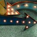 24" Arrow Vintage Marquee Hollywood Lighted Shape Metal & Wood