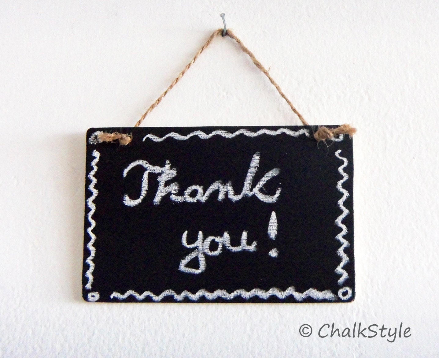 Chalkboard Sign for Wedding Decor -- Rectangular Rustic Blackboard or Photo Booth Prop