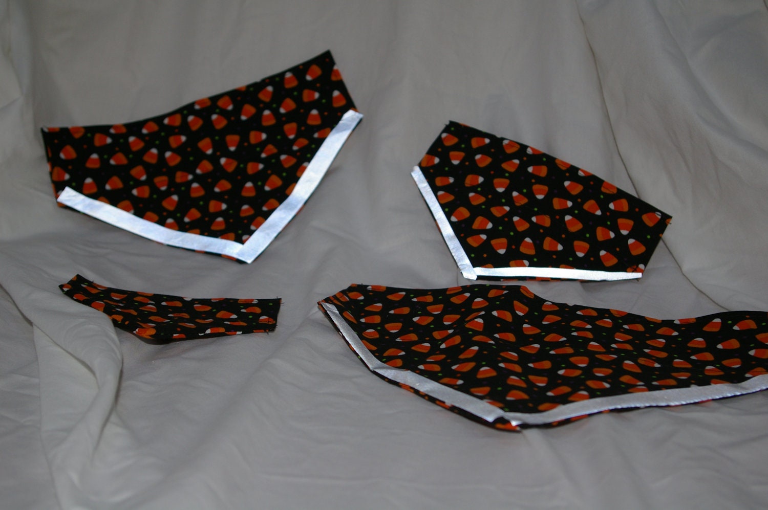 Halloween Candy Corn Reflective Dog Over the Collar Bandana