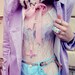 Baby Pink Unicorn Inverted Cross Laser Cut Necklace