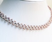 Custom necklace - woven necklace - custom choker - choose your color - beaded choker - bridal jewelry