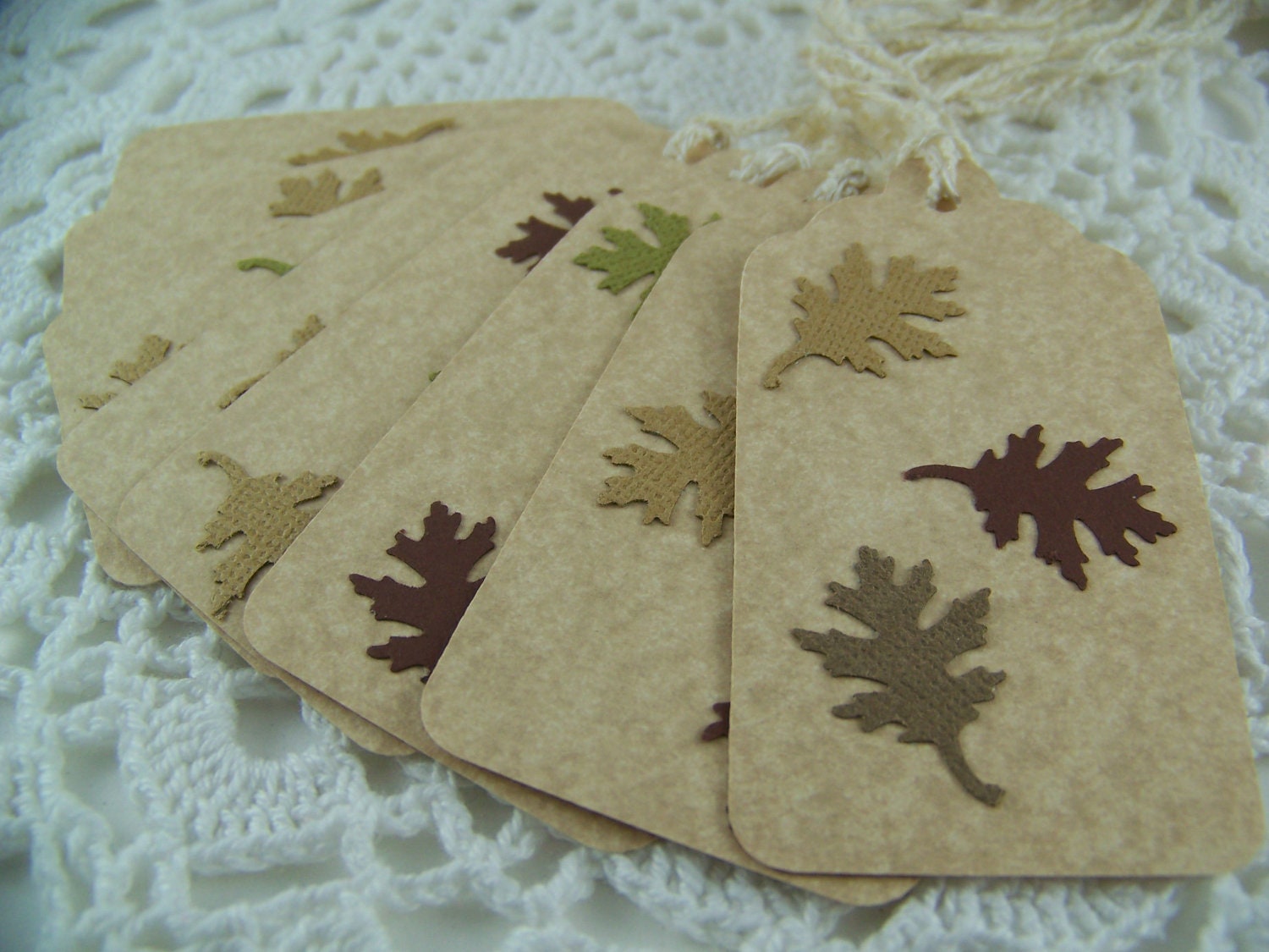 Fall Gift Tags Favor Label for Thanksgiving Autumn Set of 8