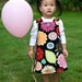 Pink Zinnia - Winter Baby Toddler Dress - Medium Weight Cotton - Girls Dress - Kids Fashion - Toddler Girls - KK Children Designs - 3M to 4T