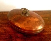 Antique Oval Copper German Made Bed Warmer by Vewag