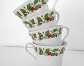 Christmas Teacups China Pearl Noel