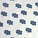 stormy weather in storm on bone handprinted fabric panel dark blue french navy