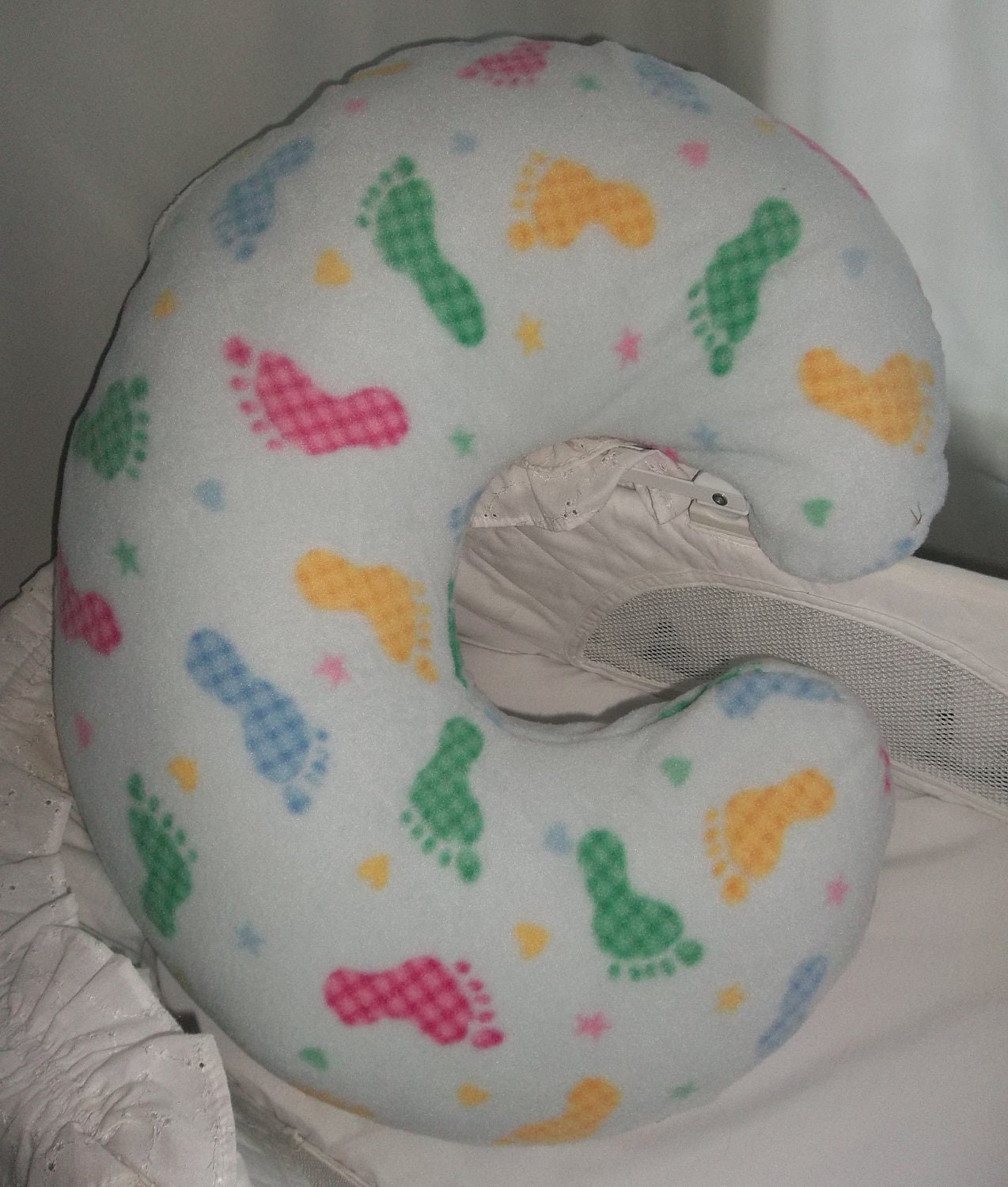 Baby Blue Fleece Bobby / Nursing Pillow Cover