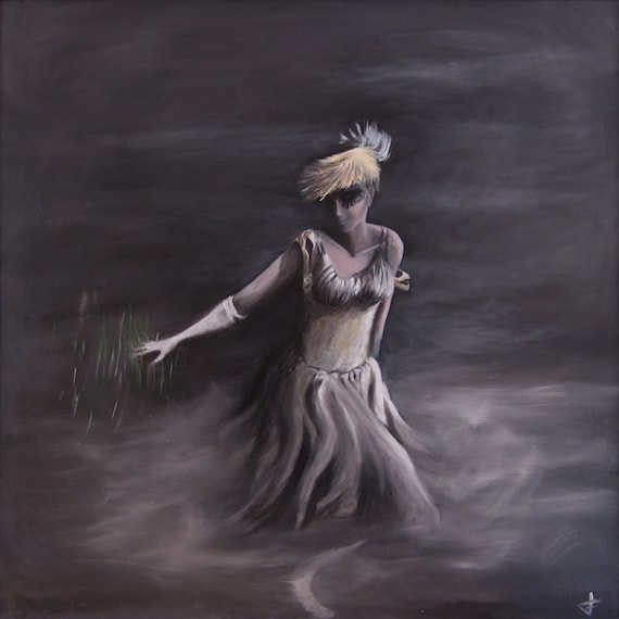 Print of Woman Dancing Oil Painting