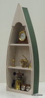 Custom Handmade Wood Boat Shelves/Shelf skiff canoe rowboat bookcase man cave